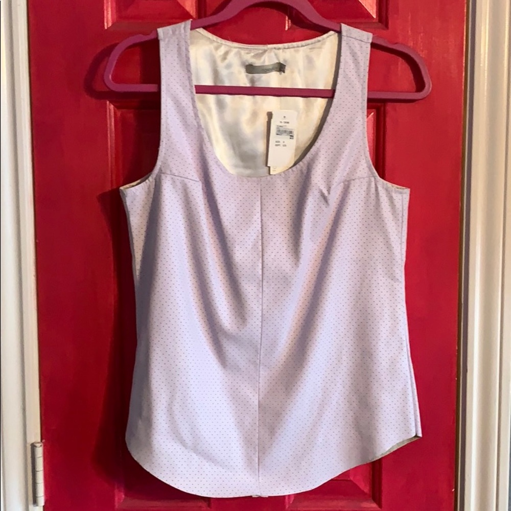 Lilac Perforated Pleather Top